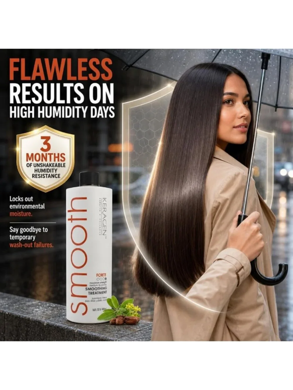 Brazilian Keratin Smoothing Treatment - Sulfate-Free Blowout for Frizzy Hair